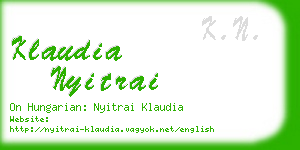 klaudia nyitrai business card